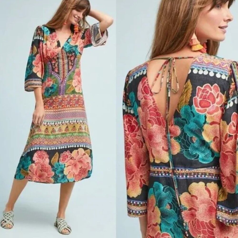 FARM RIO ROSARIO MIDI DRESS NWT